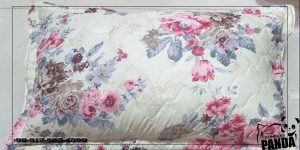 روبالشی نخی گلدار لبه دار